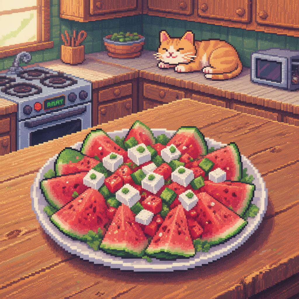 Watermelon & Szechuan Tofu Salad